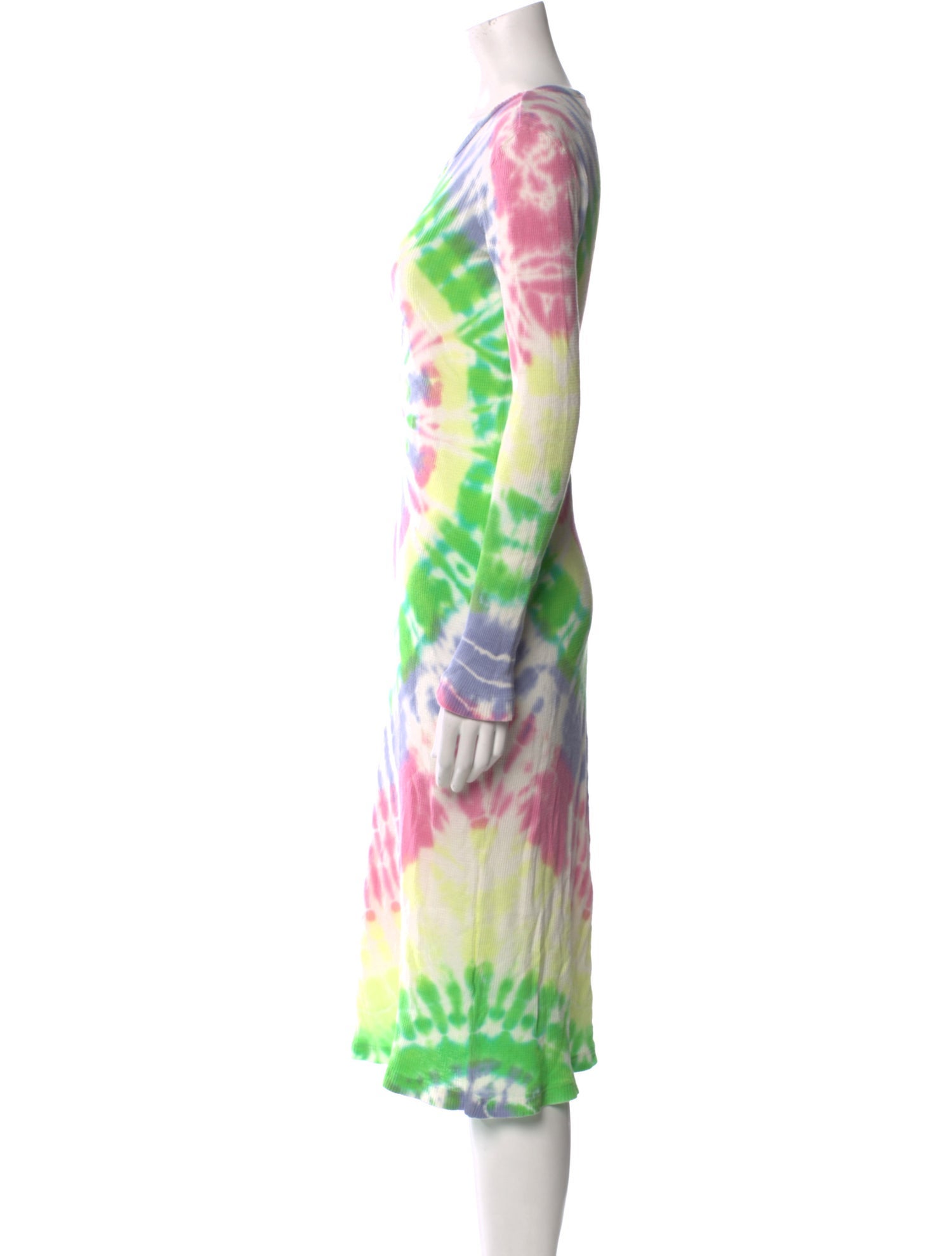 The Elder Statesman Tie-Dye Print Midi Length Dress