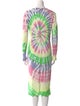 The Elder Statesman Tie-Dye Print Midi Length Dress