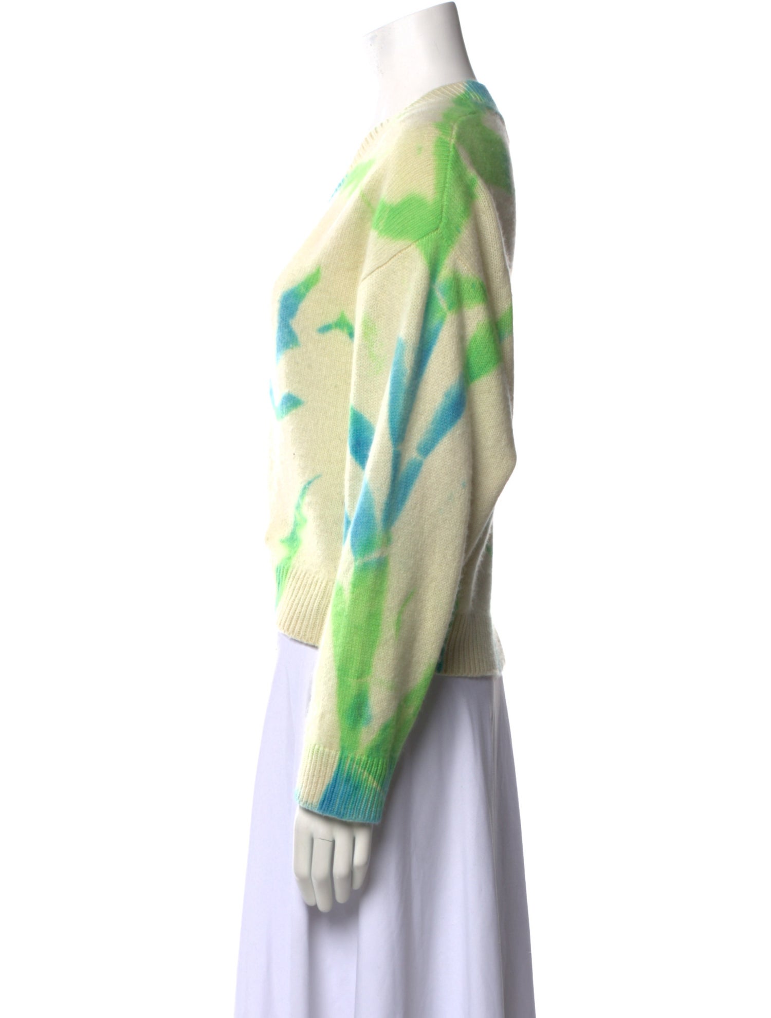 The Elder Statesman Printed V-Neck Sweater