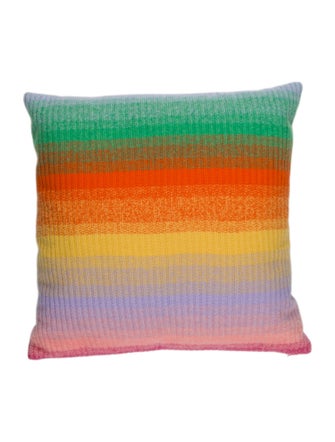 The Elder Statesman Ombre Stripe Cashmere Throw Pillow