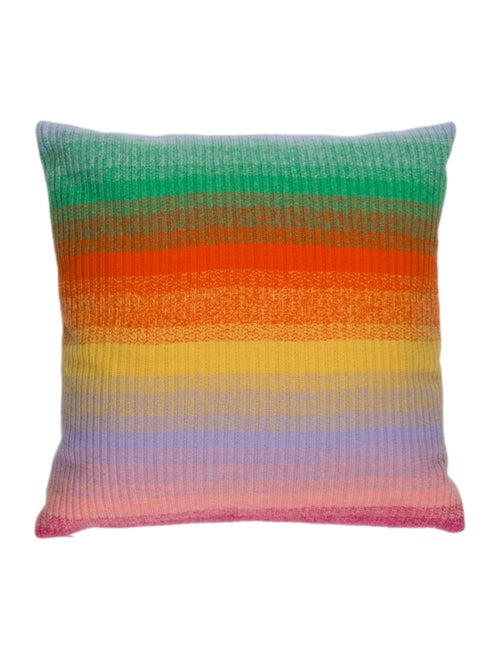 The Elder Statesman Ombre Stripe Cashmere Throw Pillow