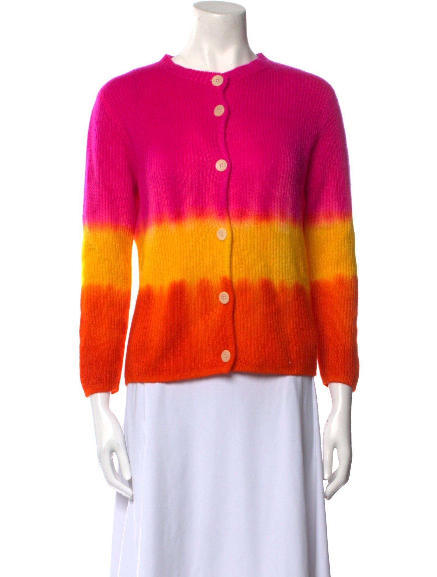 The Elder Statesman Cashmere Colorblock Pattern Sweater