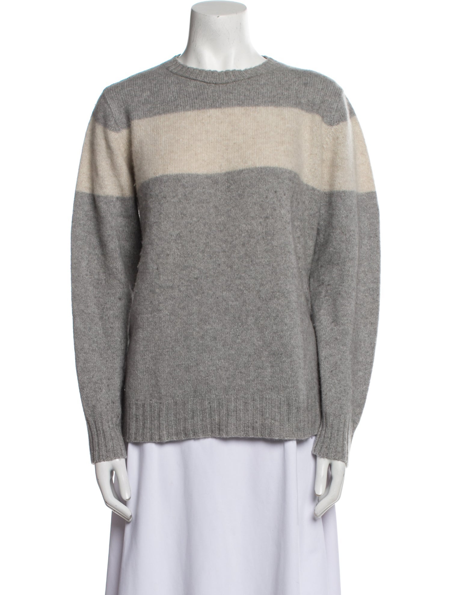 The Elder Statesman Cashmere Colorblock Pattern Sweater