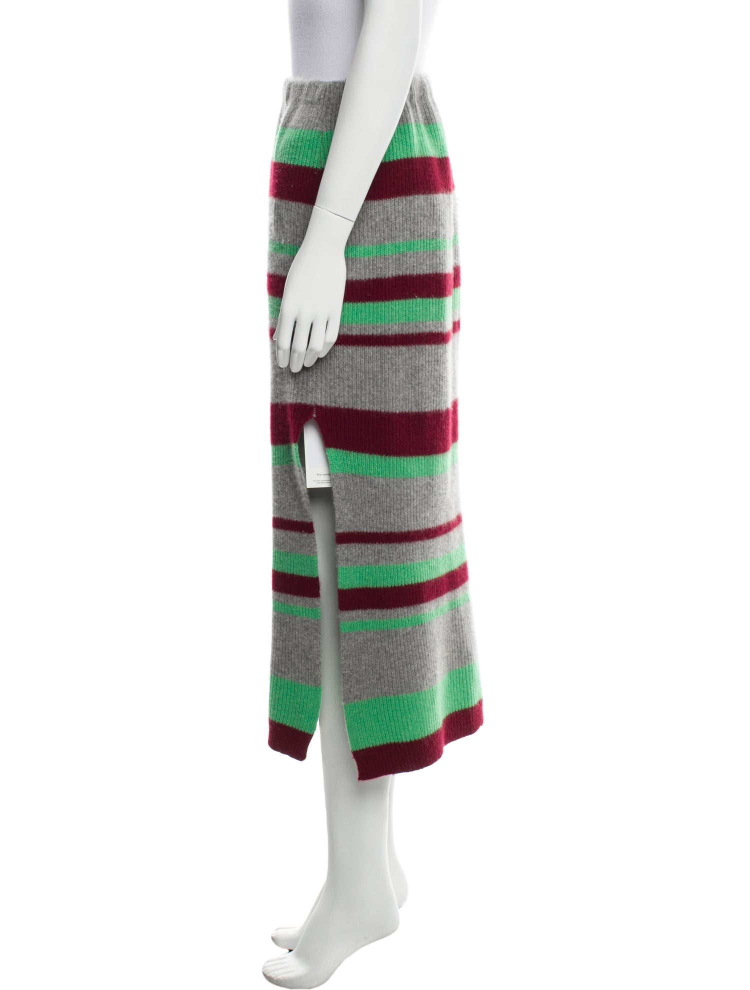 The Elder Statesman Cashmere Midi Length Skirt