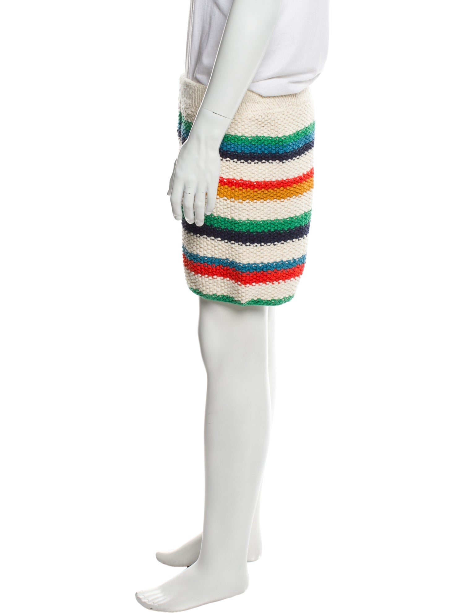 The Elder Statesman Striped Jogger Shorts