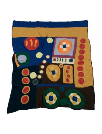 The Elder Statesman Cashmere Crochet Mixer Throw Blanket