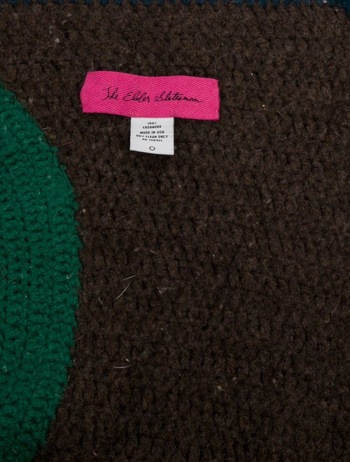 The Elder Statesman Cashmere Crochet Mixer Throw Blanket