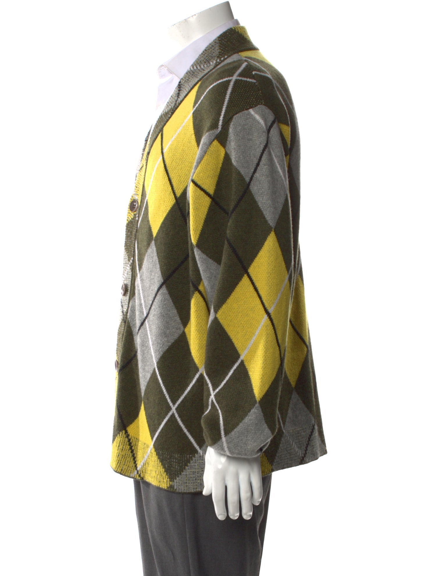 The Elder Statesman Cashmere Plaid Print Cardigan w/ Tags