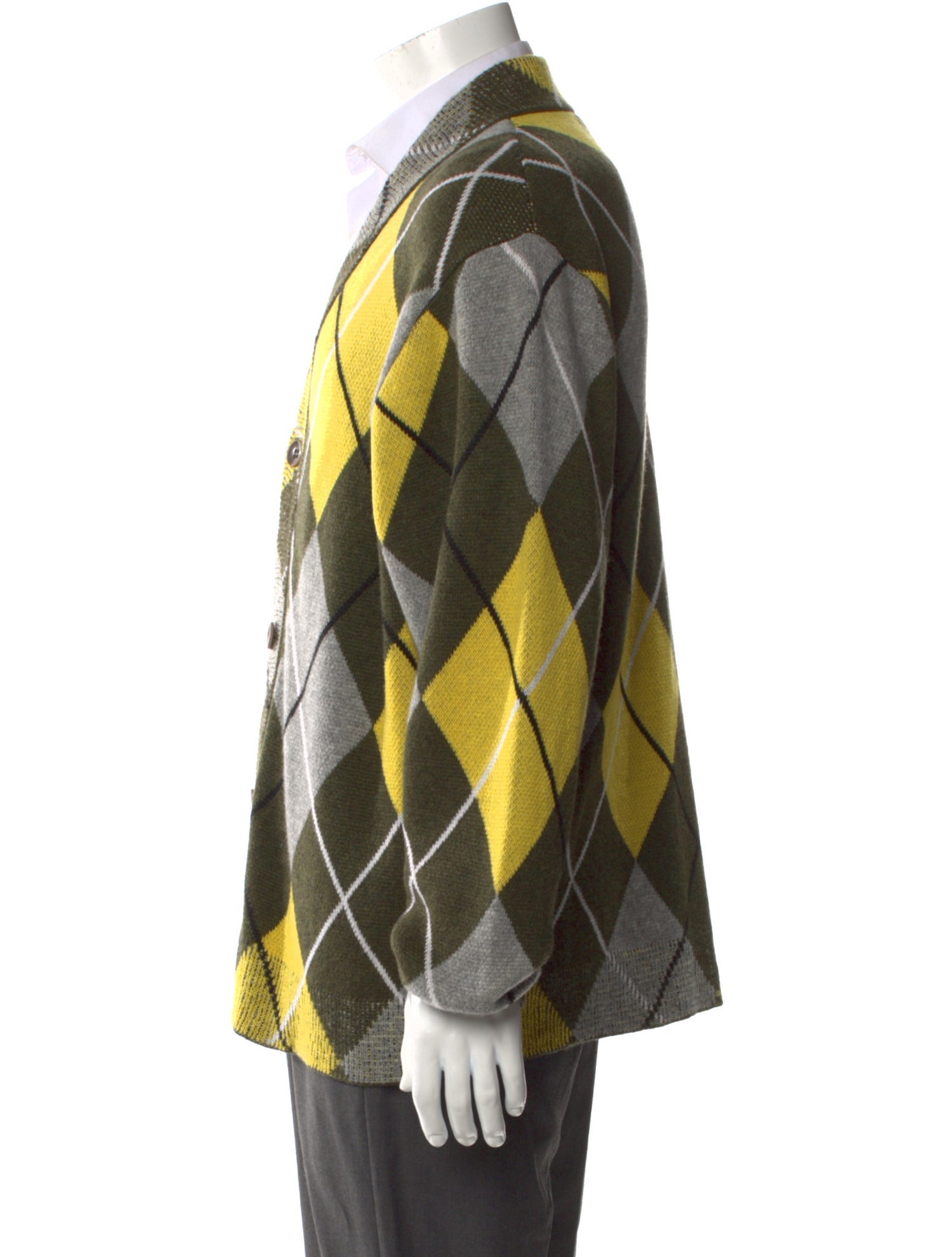 The Elder Statesman Cashmere Plaid Print Cardigan w/ Tags