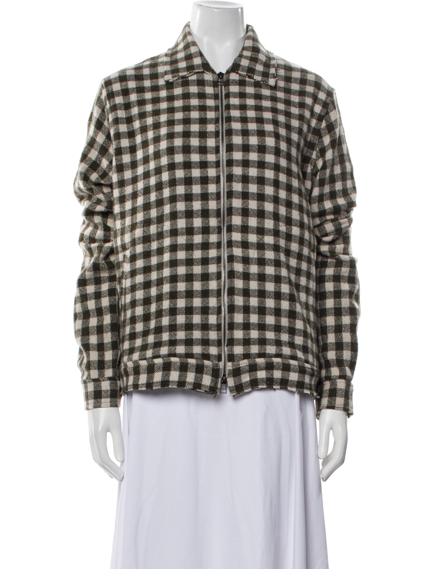 The Elder Statesman Cashmere Plaid Print Jacket w/ Tags