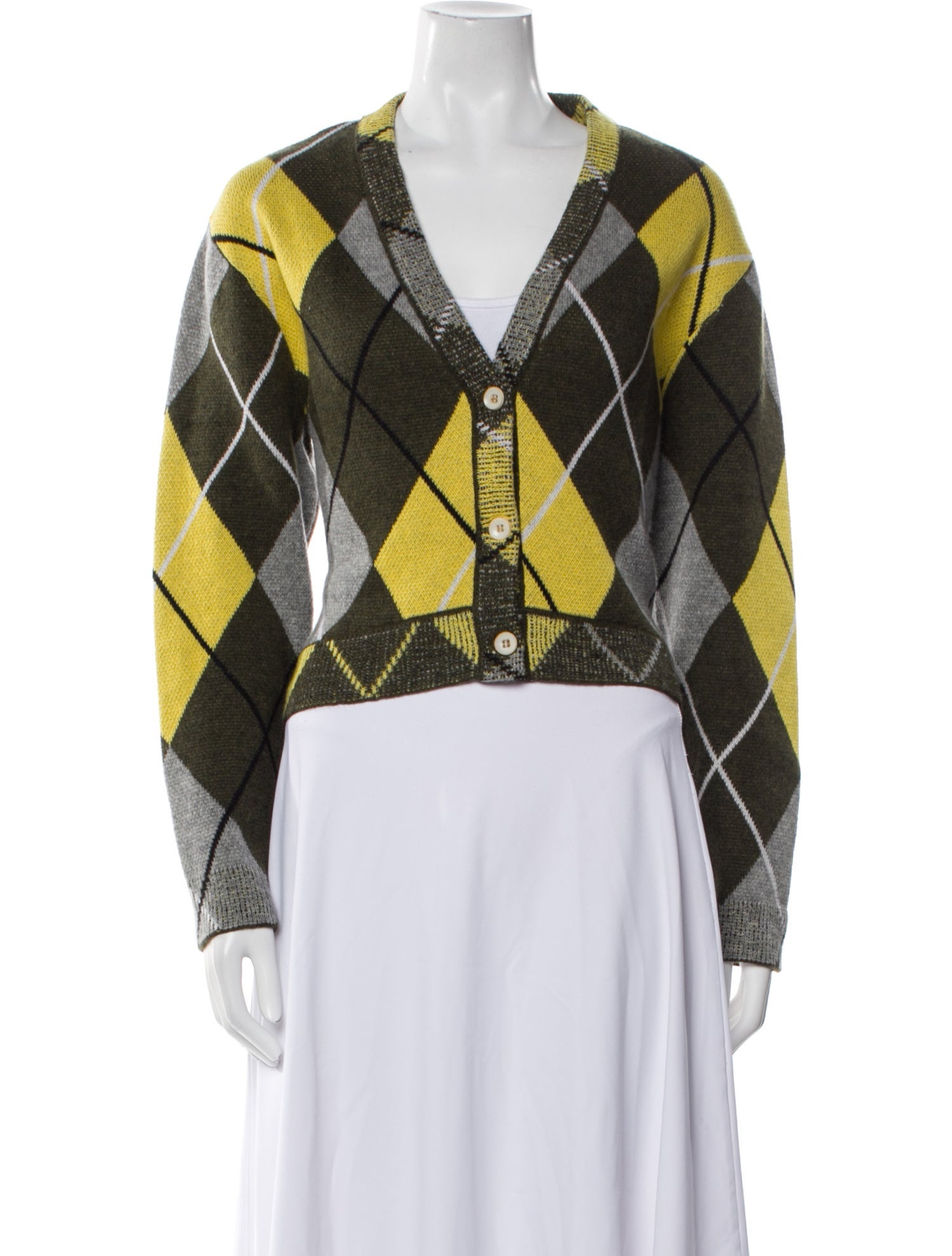 The Elder Statesman Cashmere Plaid Print Sweater w/ Tags