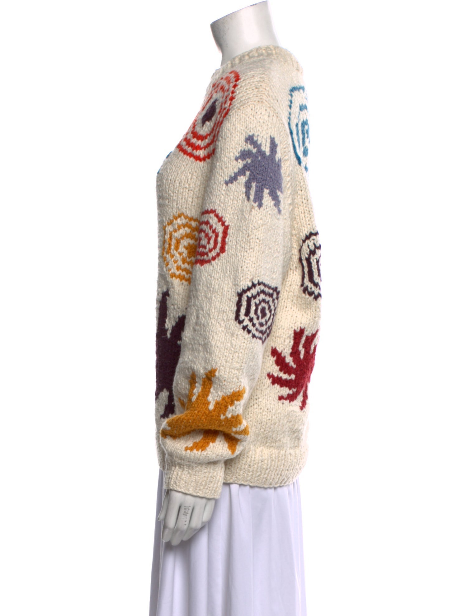 The Elder Statesman Printed Crew Neck Sweater