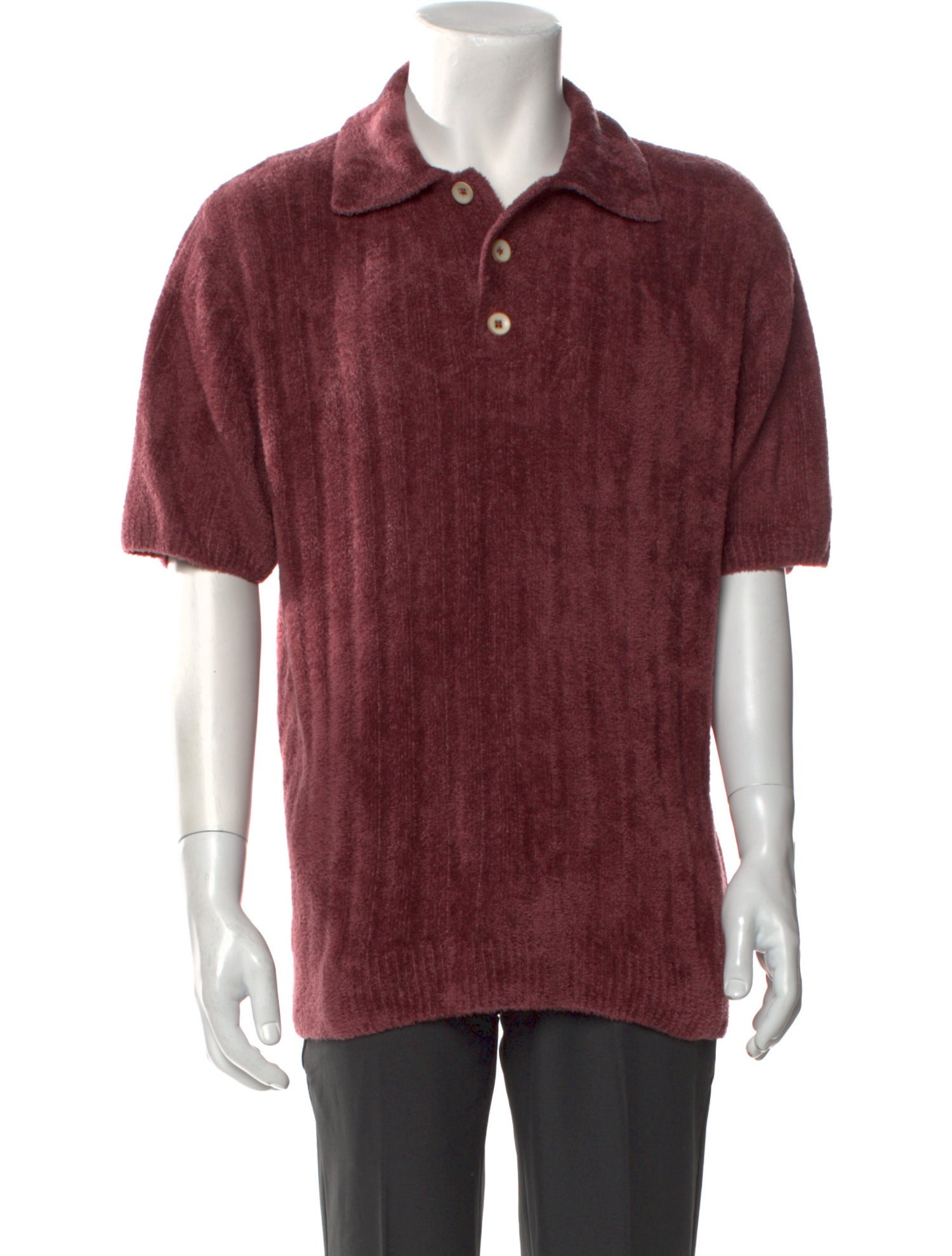 The Elder Statesman Collar Short Sleeve Polo Sweater w/ Tags