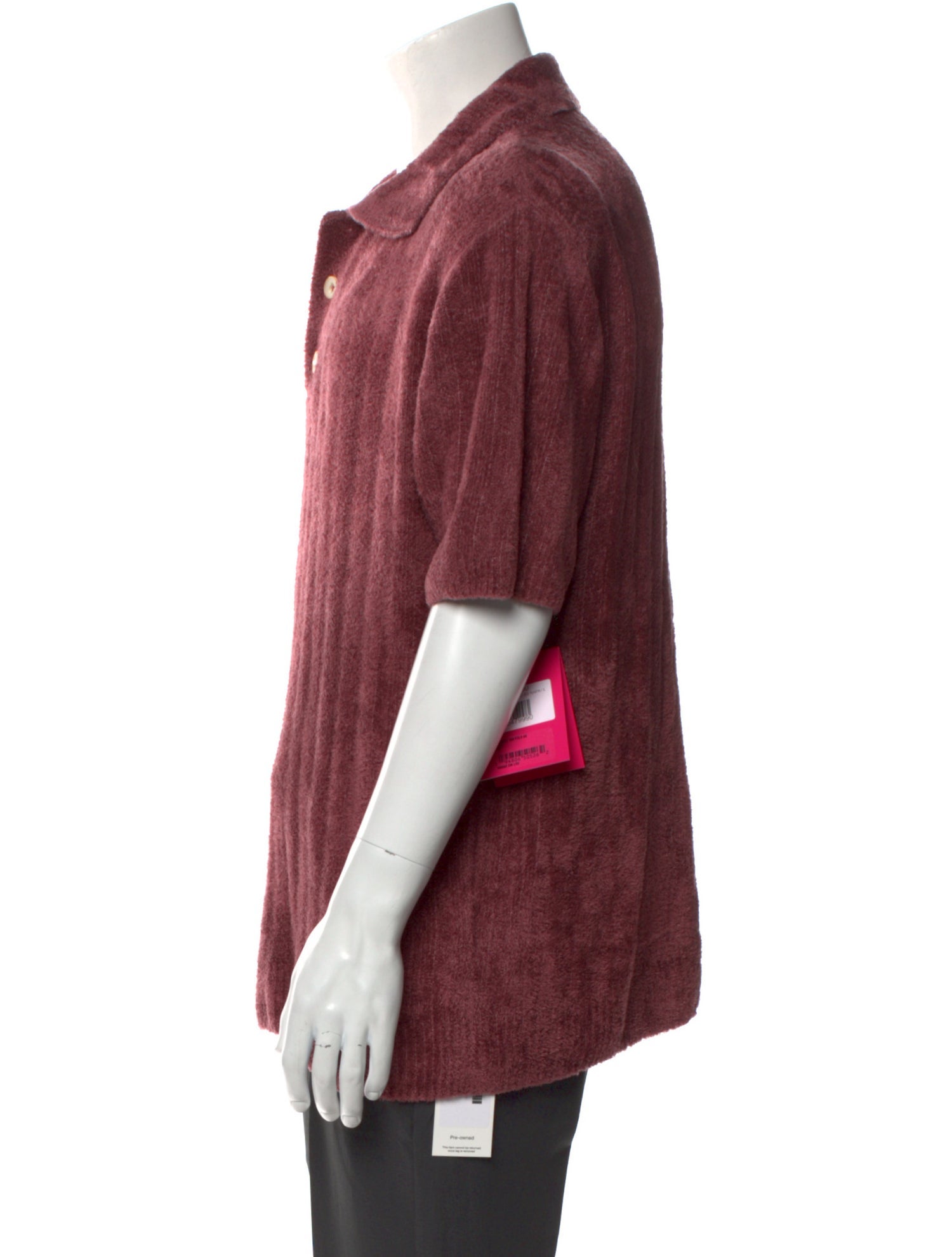 The Elder Statesman Collar Short Sleeve Polo Sweater w/ Tags