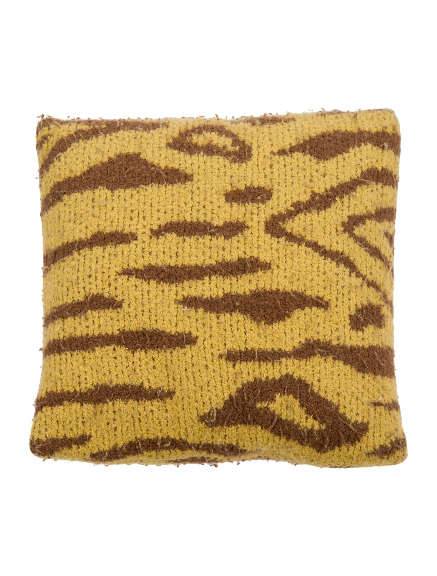 The Elder Statesman Tiger Block Throw Pillow