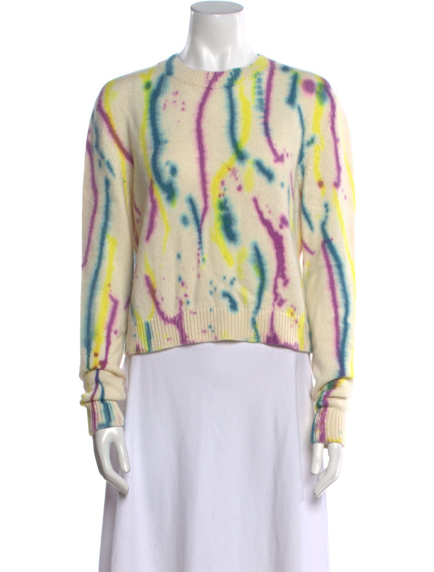 The Elder Statesman Cashmere Tie-Dye Print Sweater