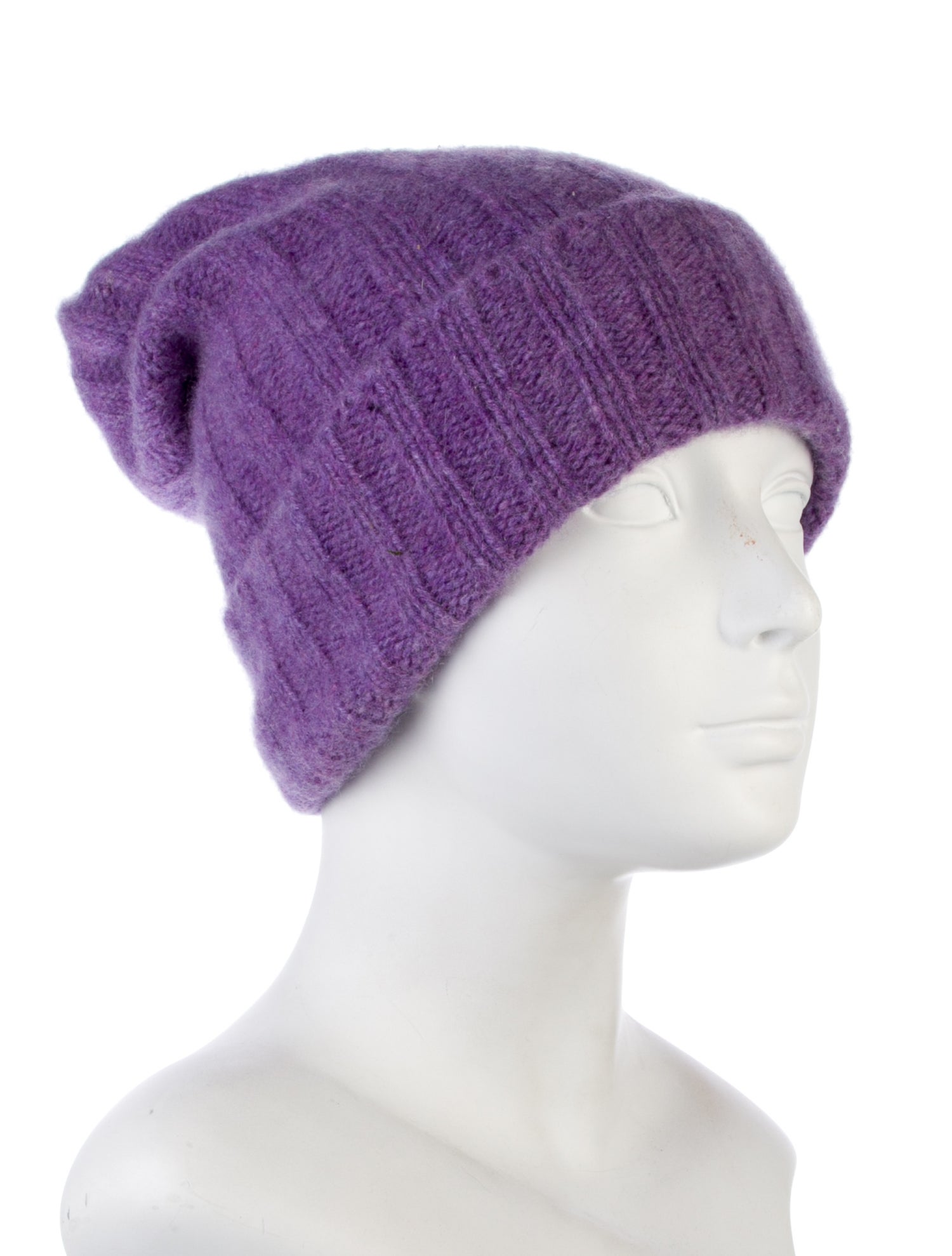 The Elder Statesman women's purple beanie