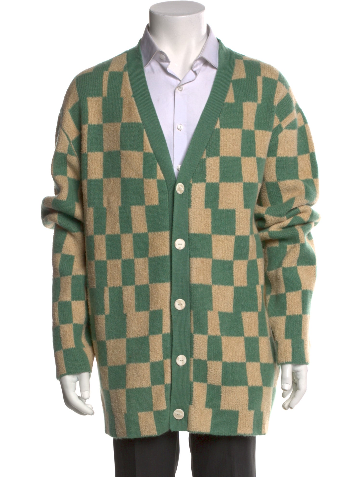 The Elder Statesman Plaid Print V-Neck Cardigan