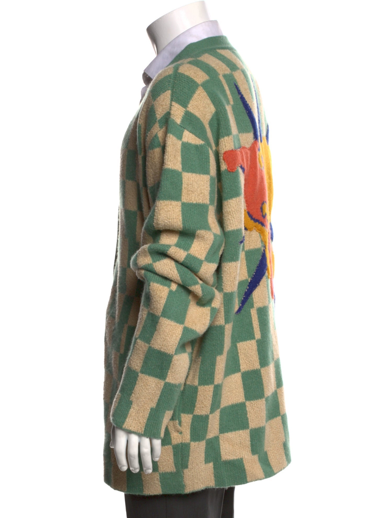 The Elder Statesman Plaid Print V-Neck Cardigan