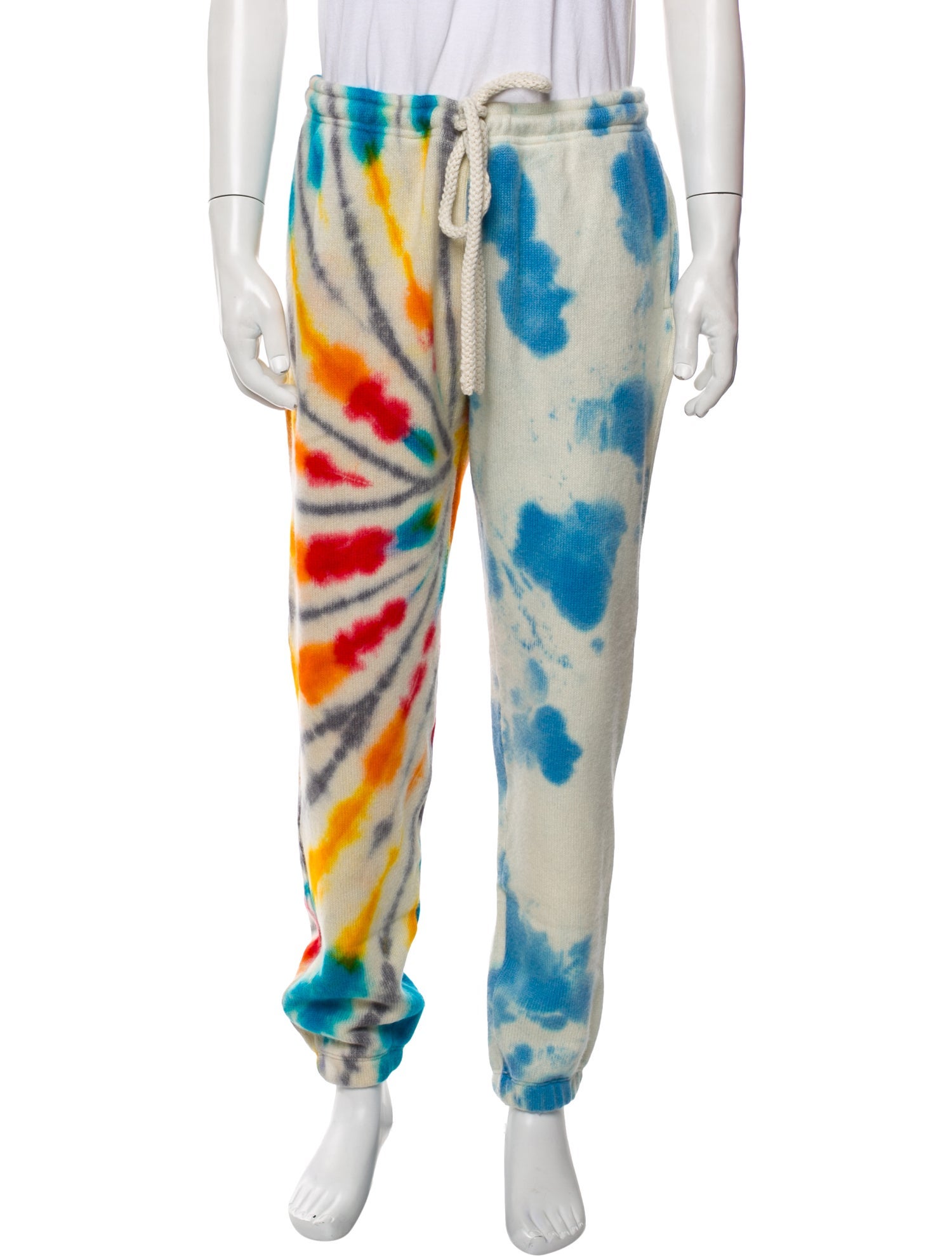 The Elder Statesman Cashmere Printed Lounge Bottoms