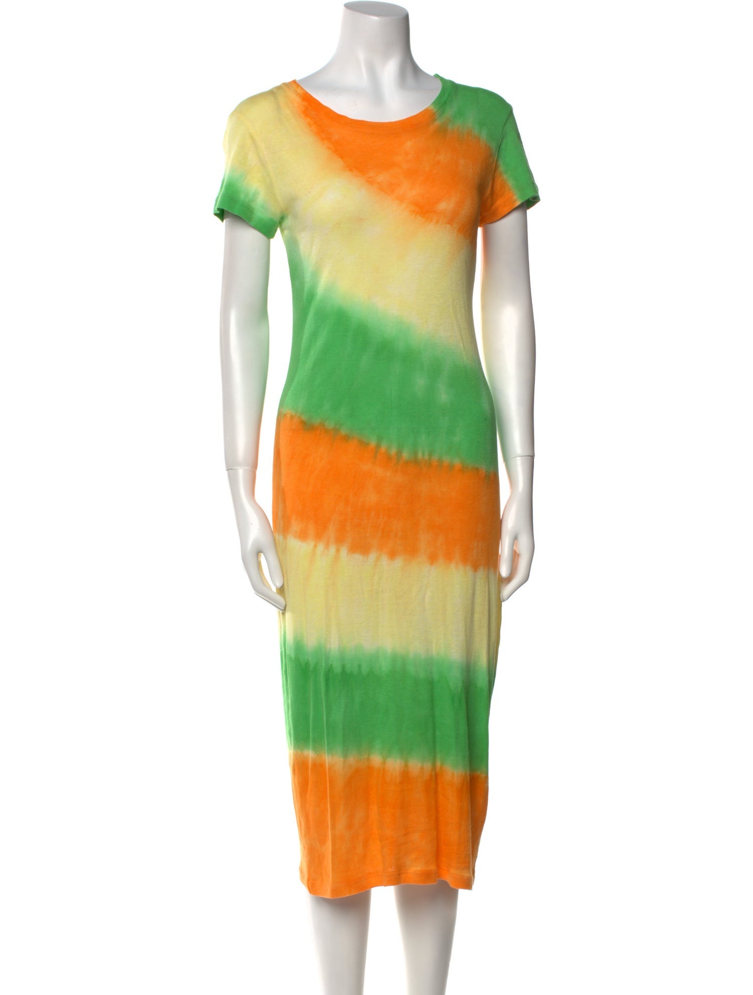 The Elder Statesman Tie-Dye Print Midi Length Dress