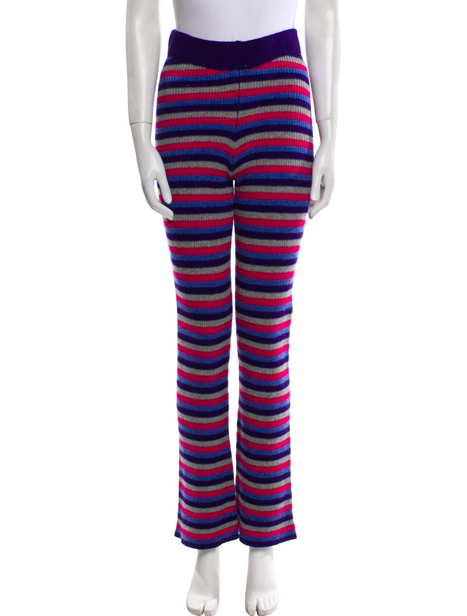 The Elder Statesman Cashmere Striped Sweatpants