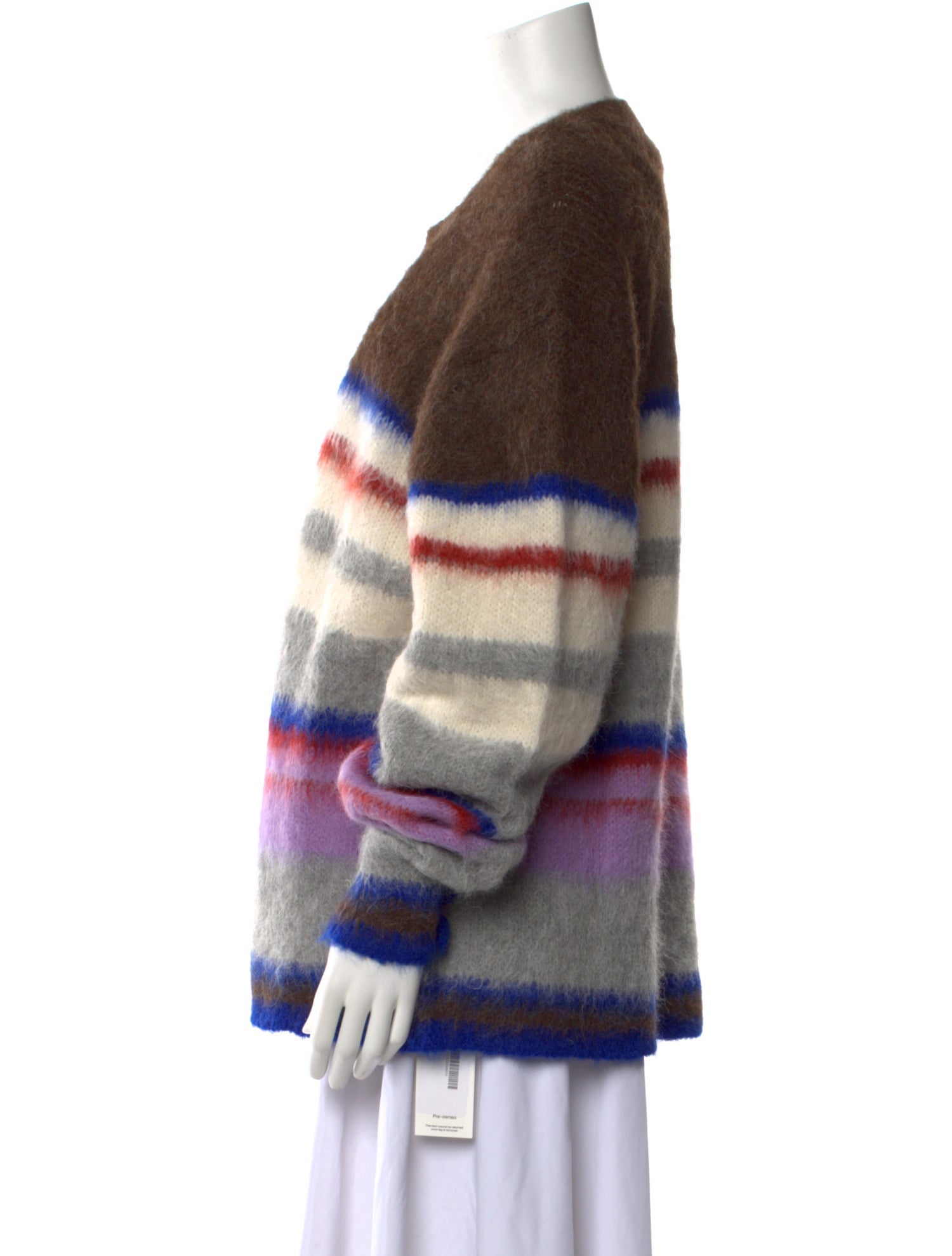 The Elder Statesman Alpaca Striped Pullover