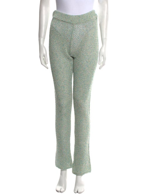 The Elder Statesman Lace Pattern Straight Leg Pants