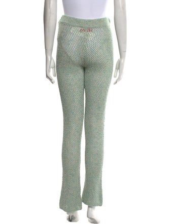 The Elder Statesman Lace Pattern Straight Leg Pants