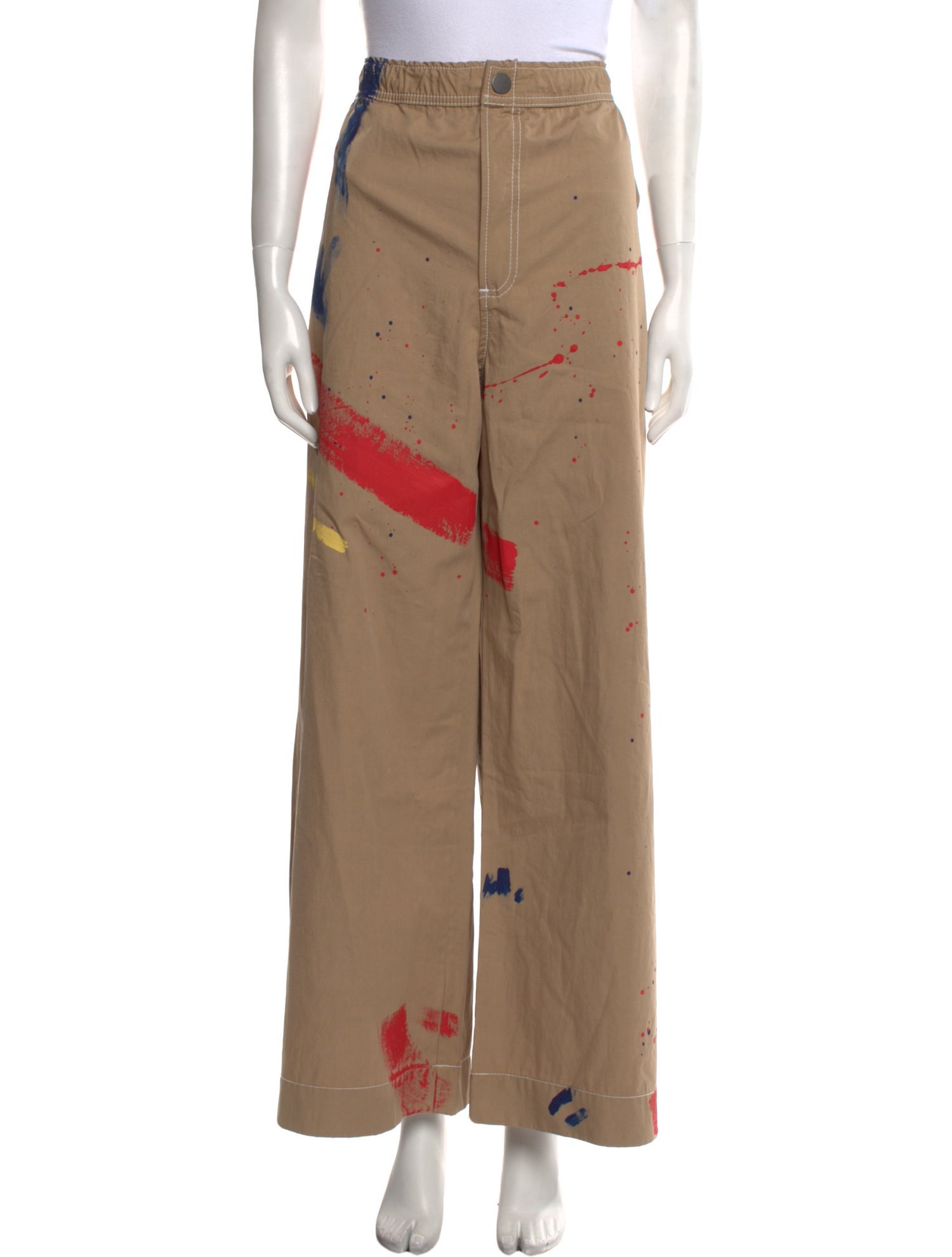 The Elder Statesman Graphic Print Wide Leg Pants