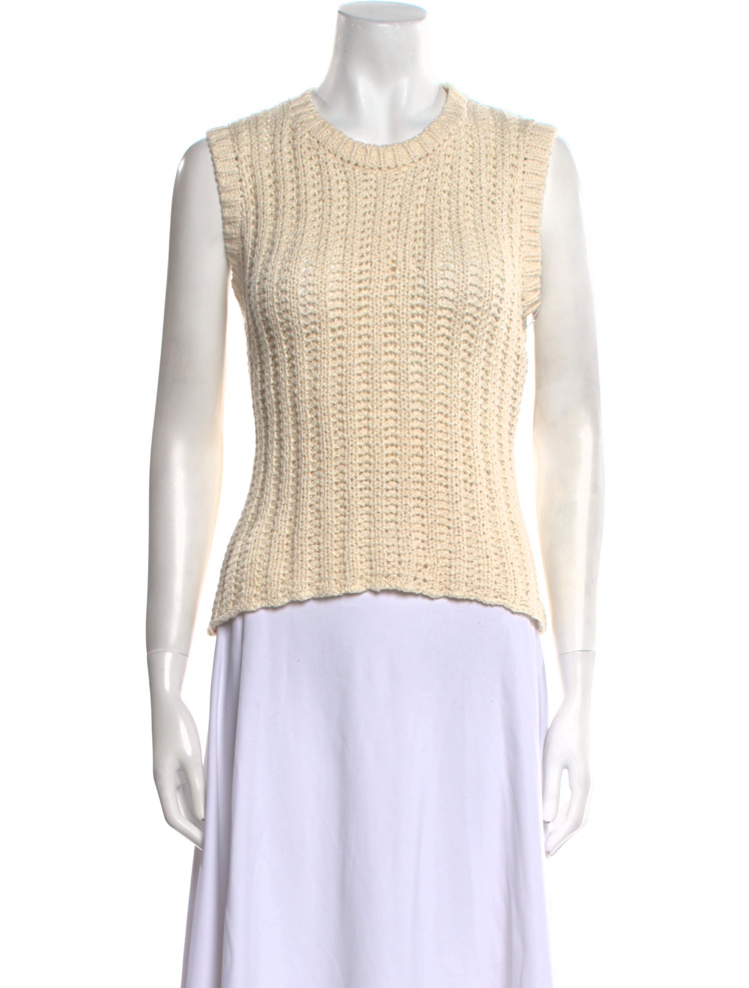 The Elder Statesman Crew Neck Sleeveless Top