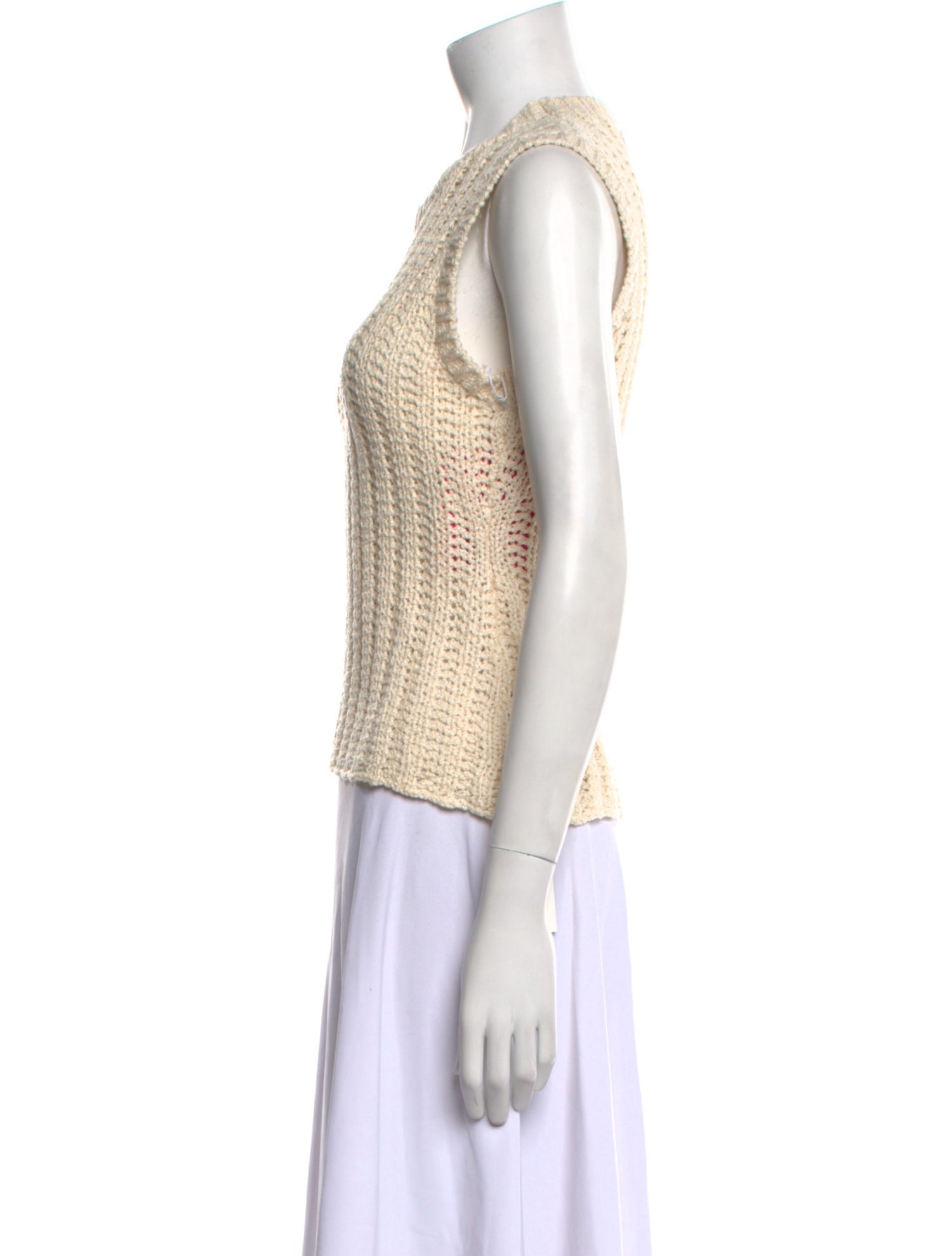 The Elder Statesman Crew Neck Sleeveless Top