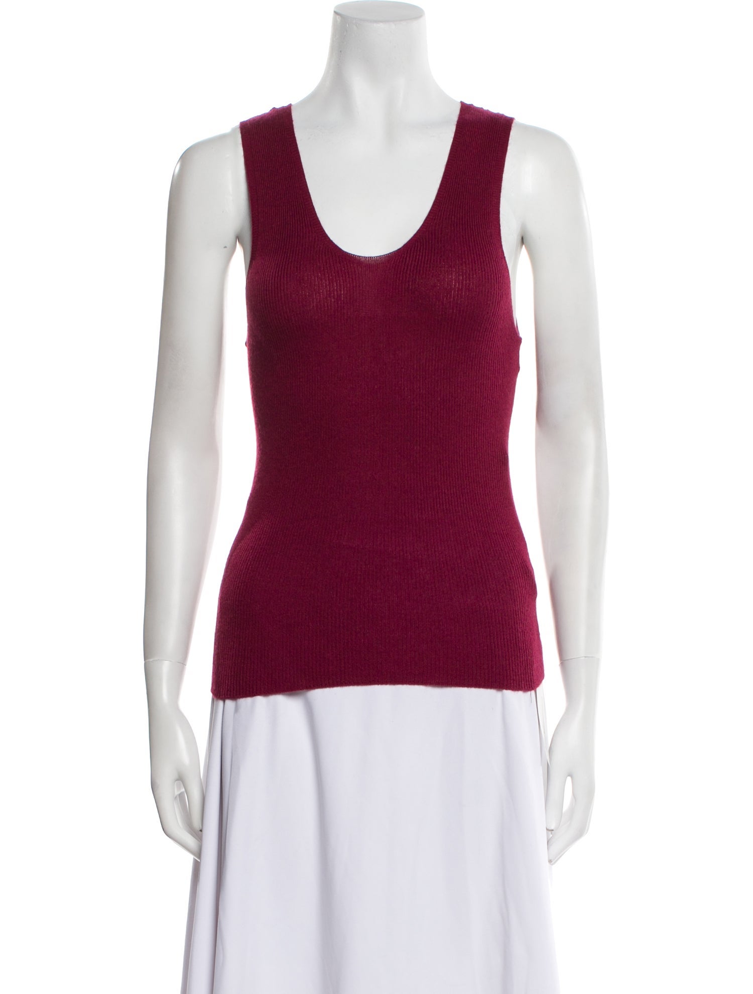 The Elder Statesman Silk Scoop Neck Top