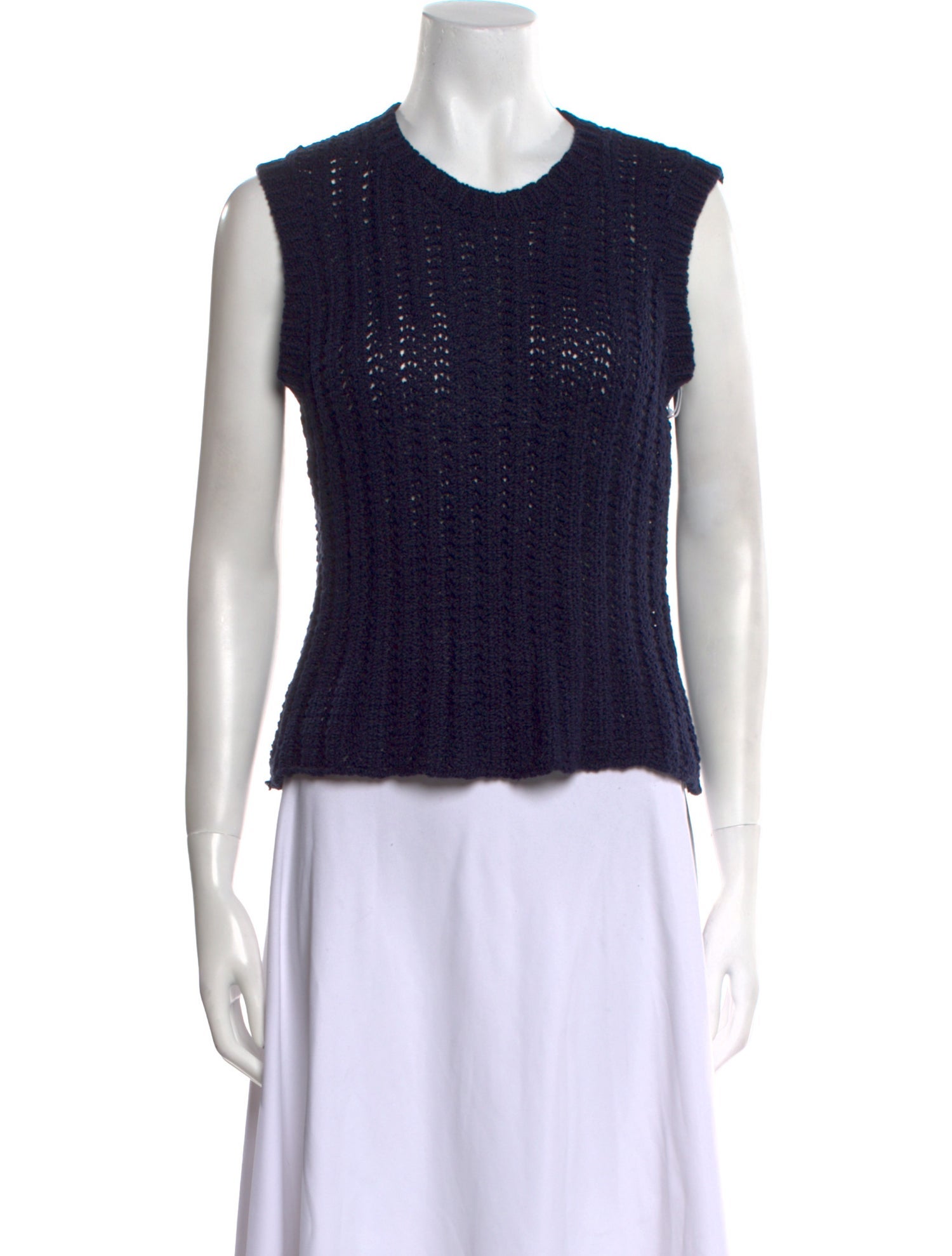 The Elder Statesman Crew Neck Sleeveless Top
