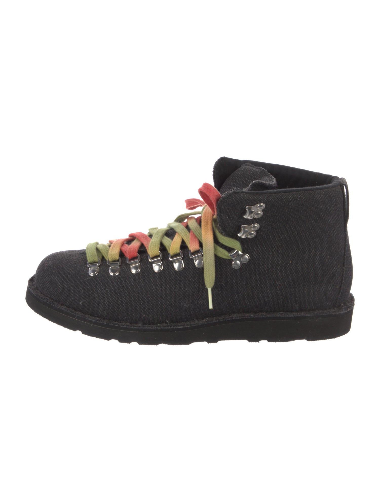 The Elder Statesman Canvas Lace-Up Boots