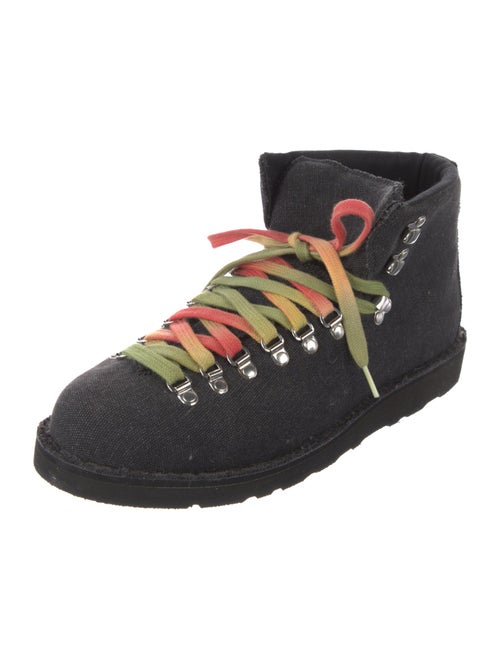 The Elder Statesman Canvas Lace-Up Boots