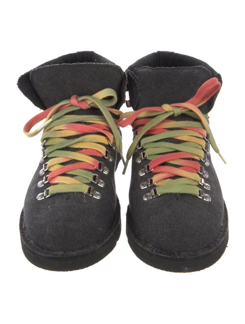 The Elder Statesman Canvas Lace-Up Boots