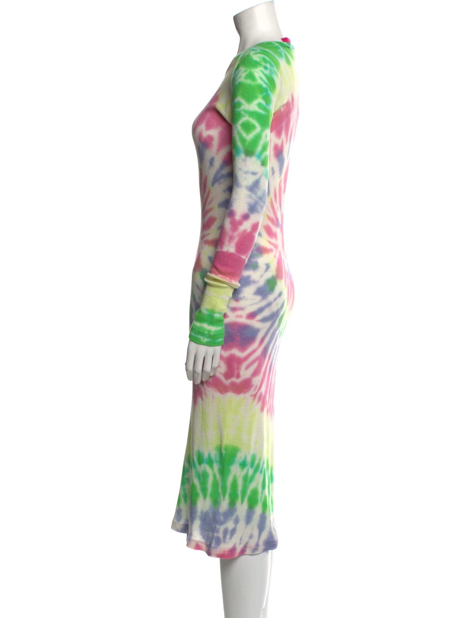 The Elder Statesman Tie-Dye Print Midi Length Dress