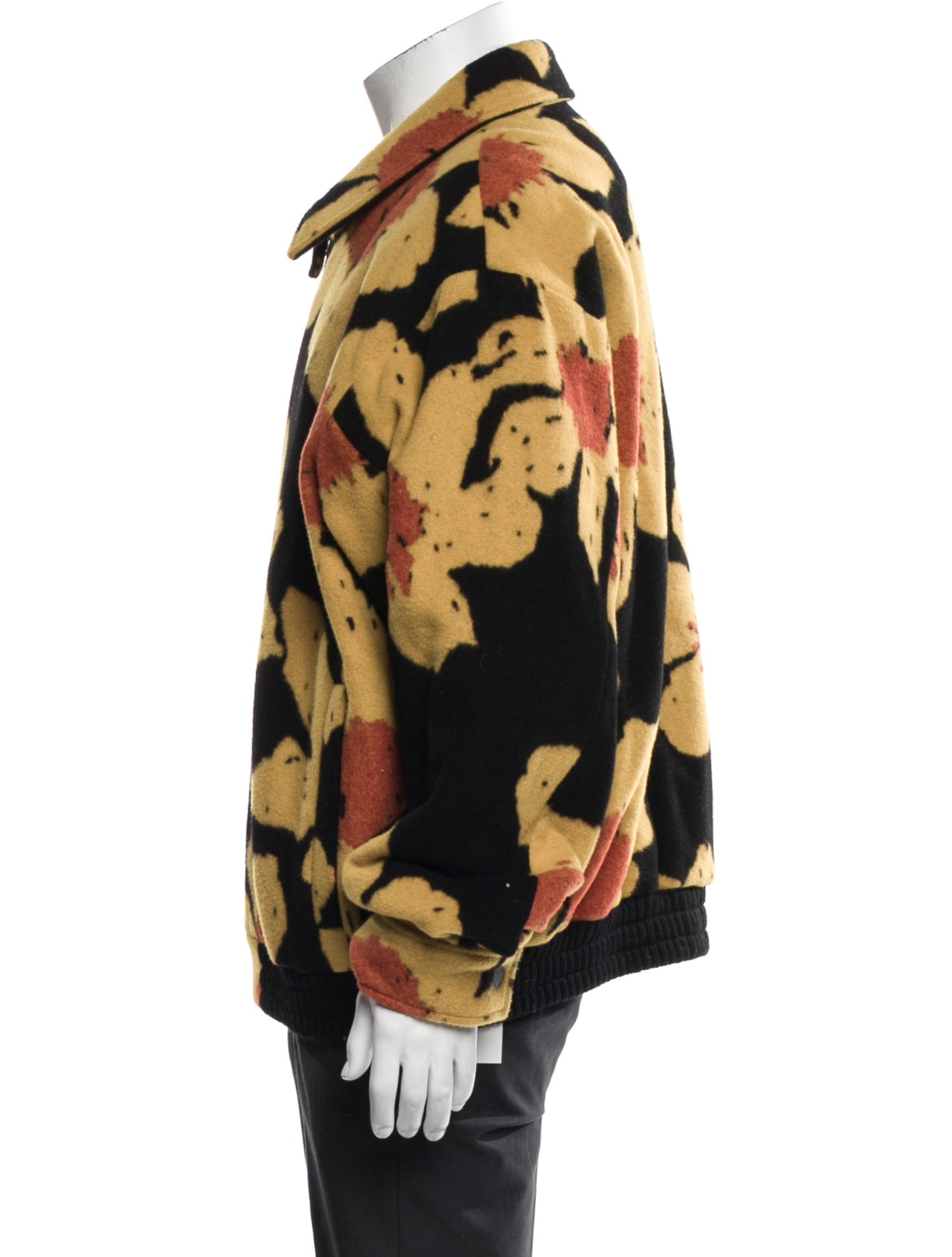 The Elder Statesman Virgin Wool Floral Print Coat