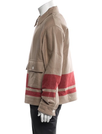 The Elder Statesman Wool Plaid Print Utility Jacket