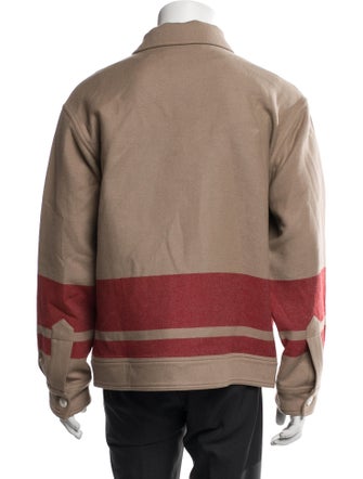 The Elder Statesman Wool Plaid Print Utility Jacket