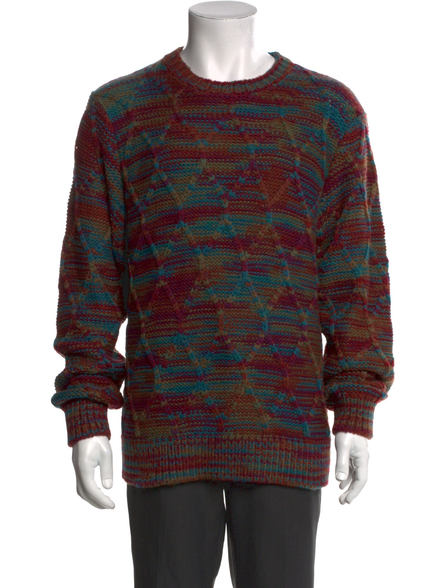 The Elder Statesman Virgin Wool Printed Pullover