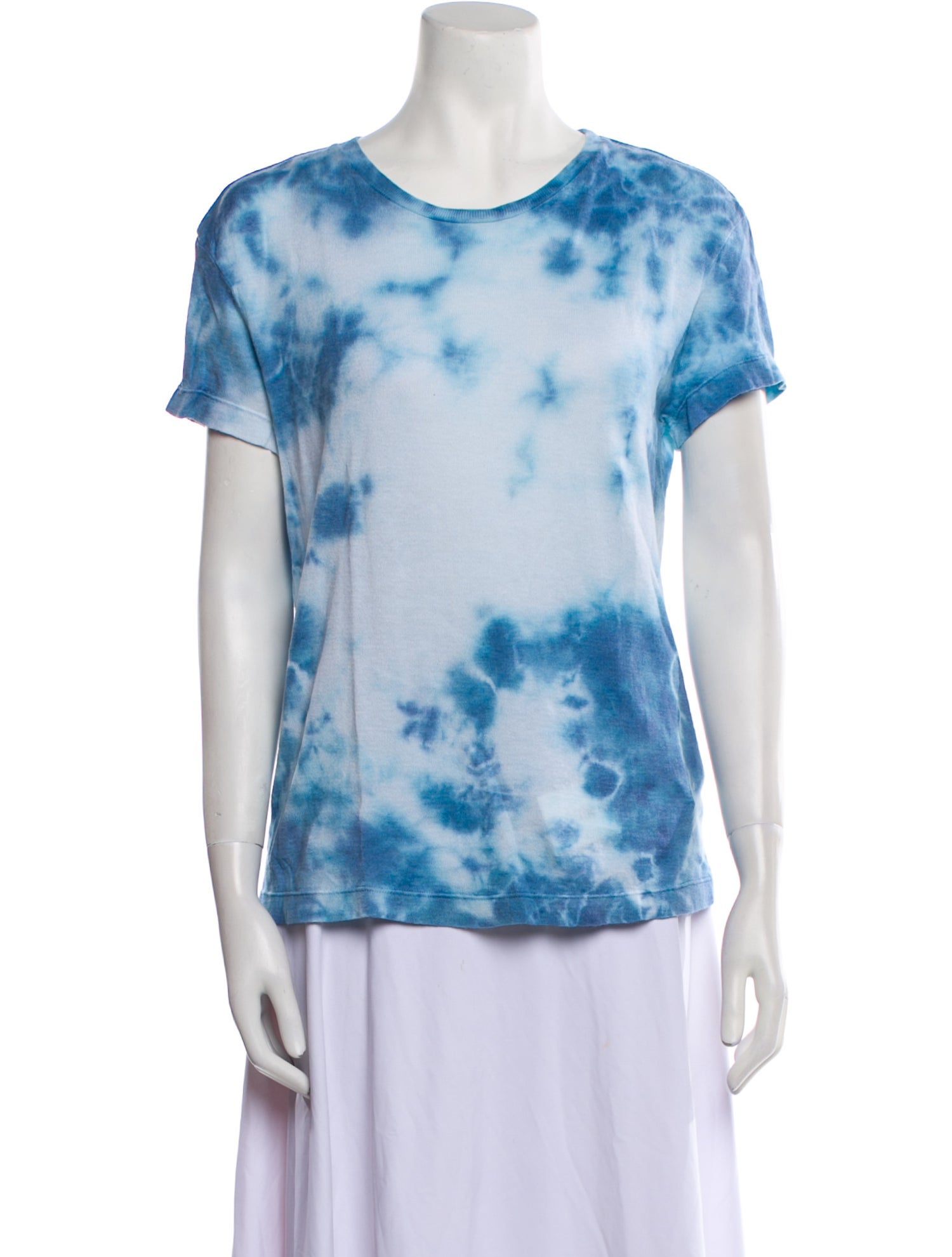 The Elder Statesman Tie-Dye Print Scoop Neck T-Shirt
