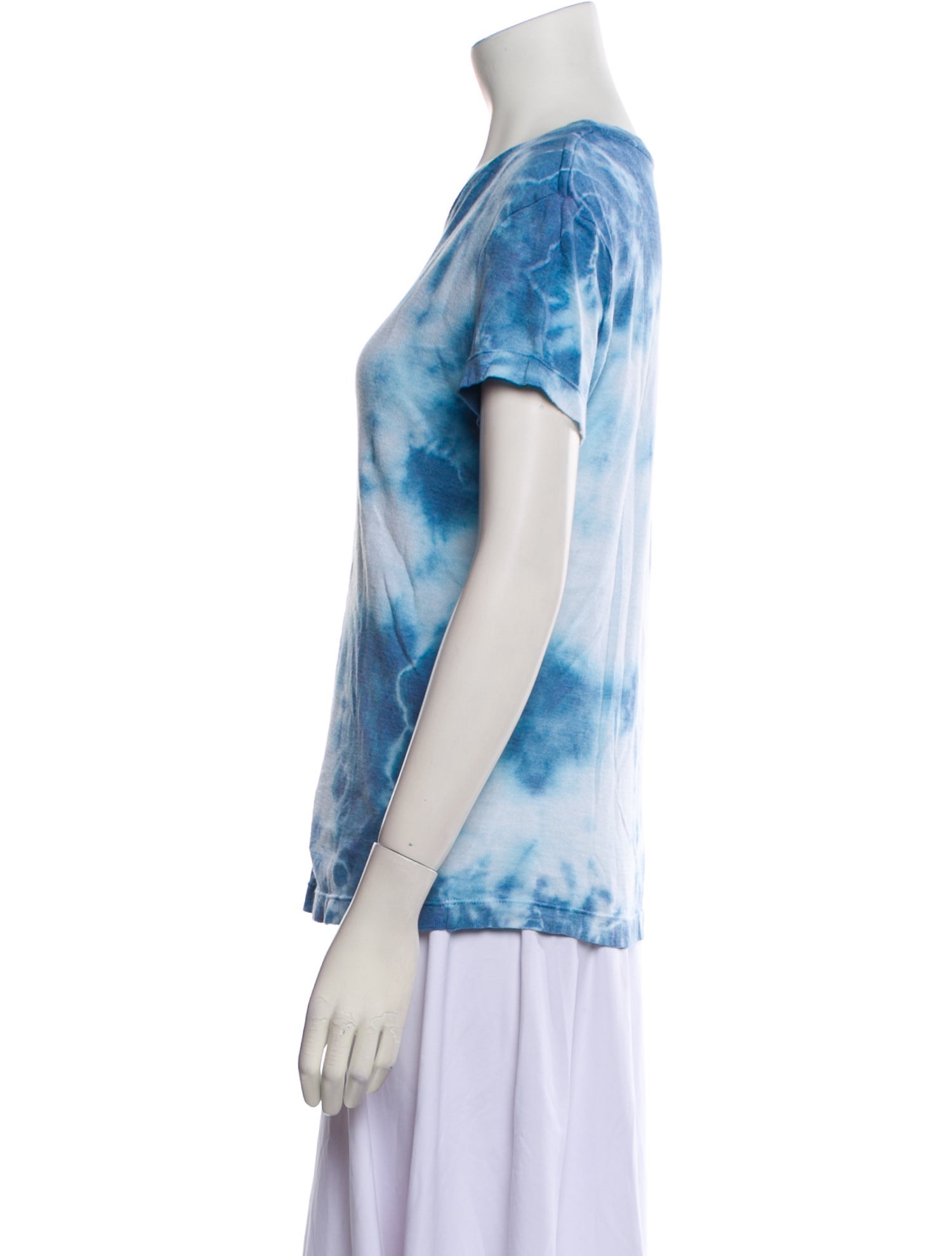 The Elder Statesman Tie-Dye Print Scoop Neck T-Shirt