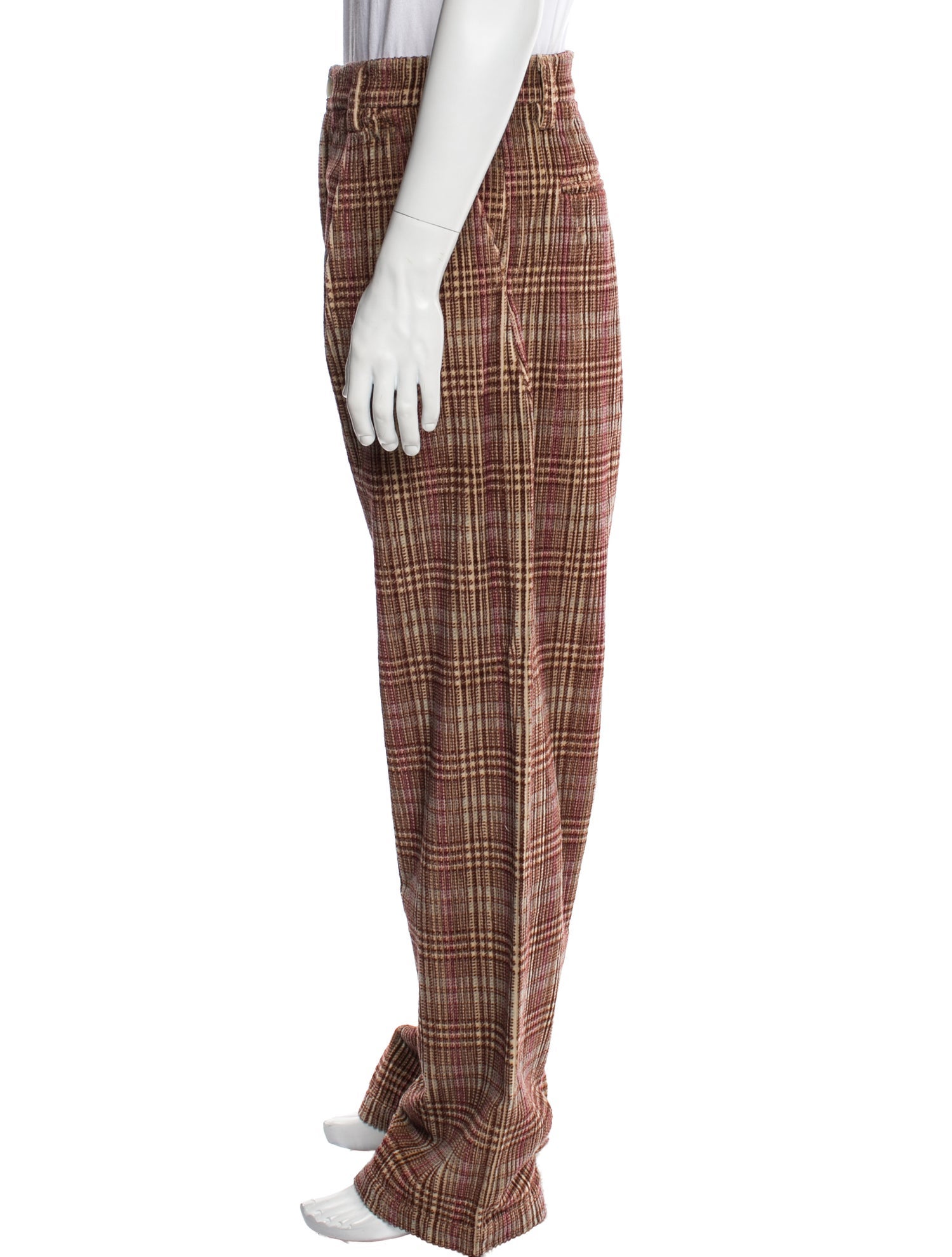 The Elder Statesman Plaid Print Corduroy Pants w/ Tags