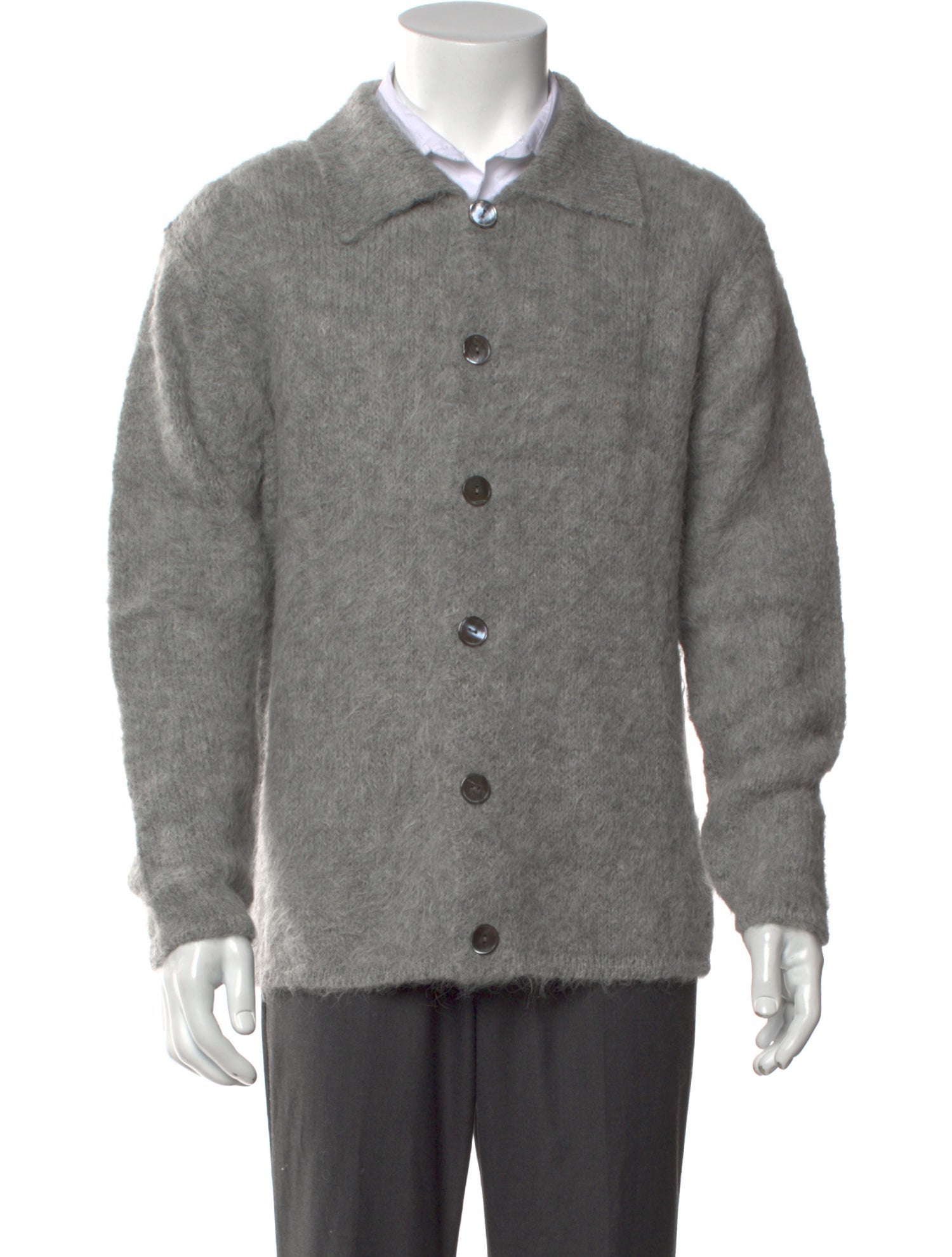 The Elder Statesman Alpaca Mock Neck Cardigan w/ Tags