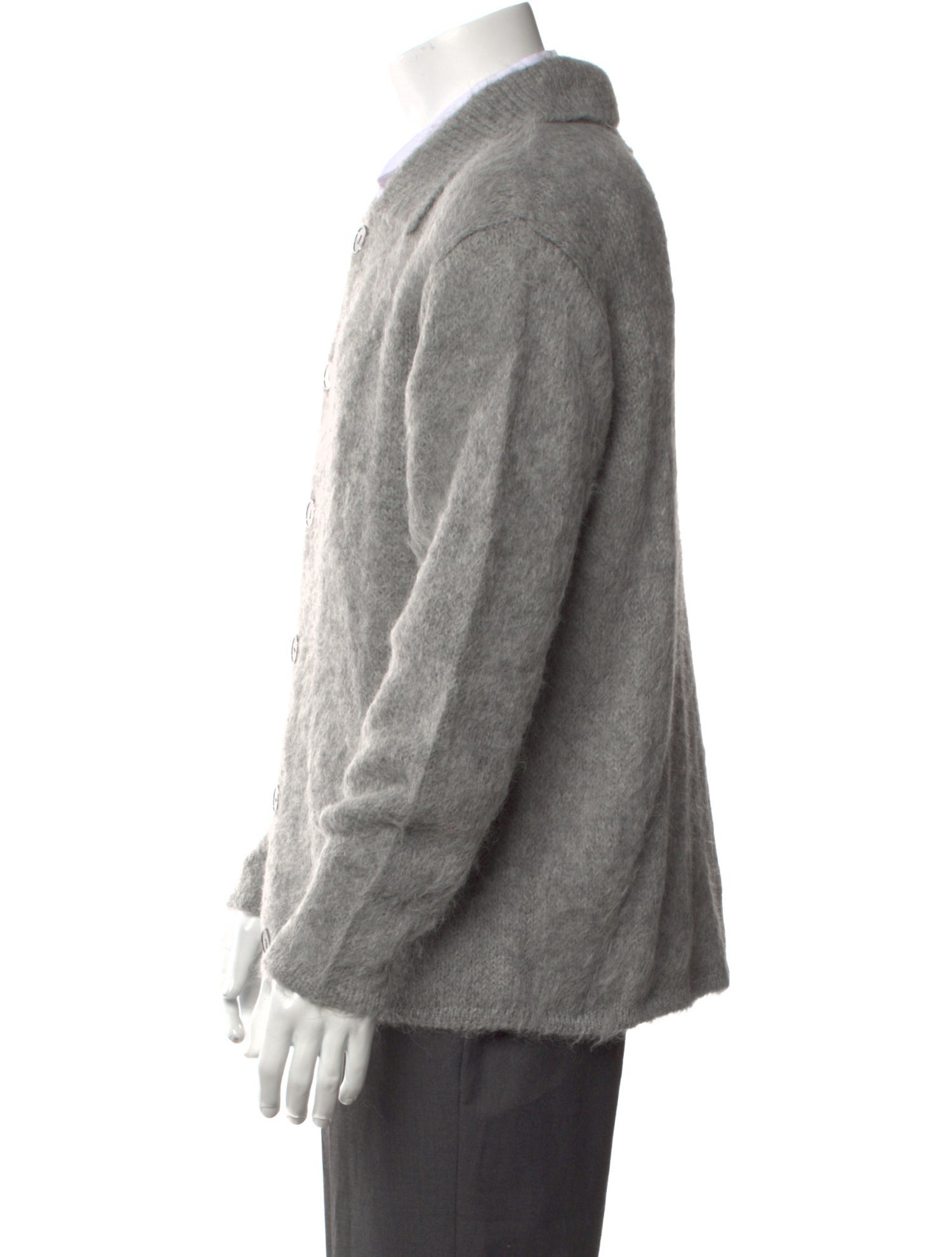 The Elder Statesman Alpaca Mock Neck Cardigan w/ Tags