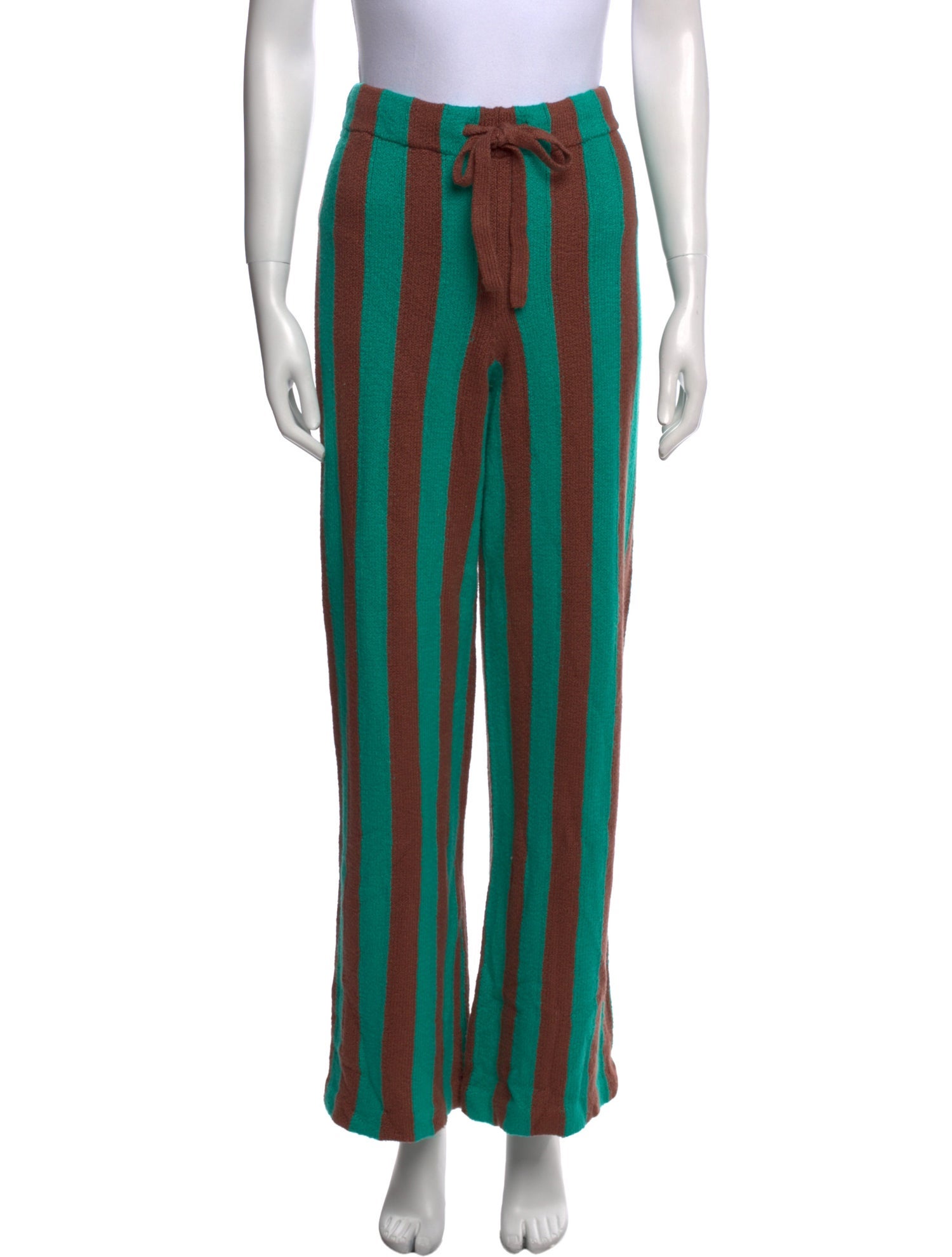 The Elder Statesman Striped Wide Leg Pants
