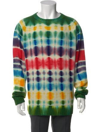 The Elder Statesman Cashmere Tie-Dye Print Pullover