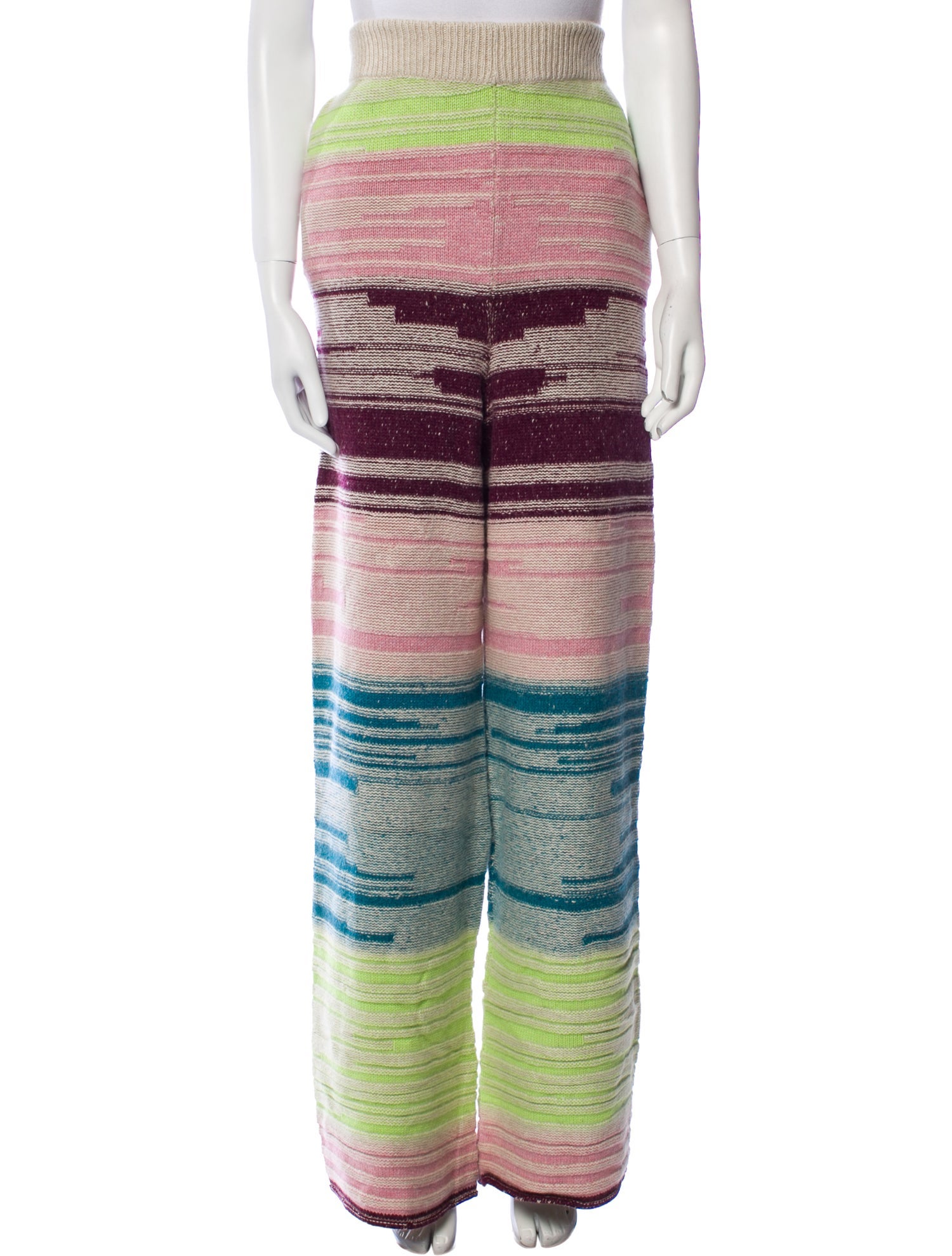 The Elder Statesman Cashmere Wide Leg Pants